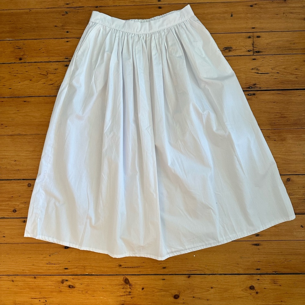White cotton pillowcase cottagecore skirt